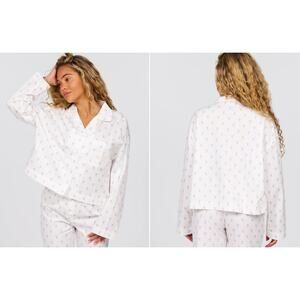 NWOT Dairy Boy Elizabeth Sleep Top in Dainty Blue Floral Size Small